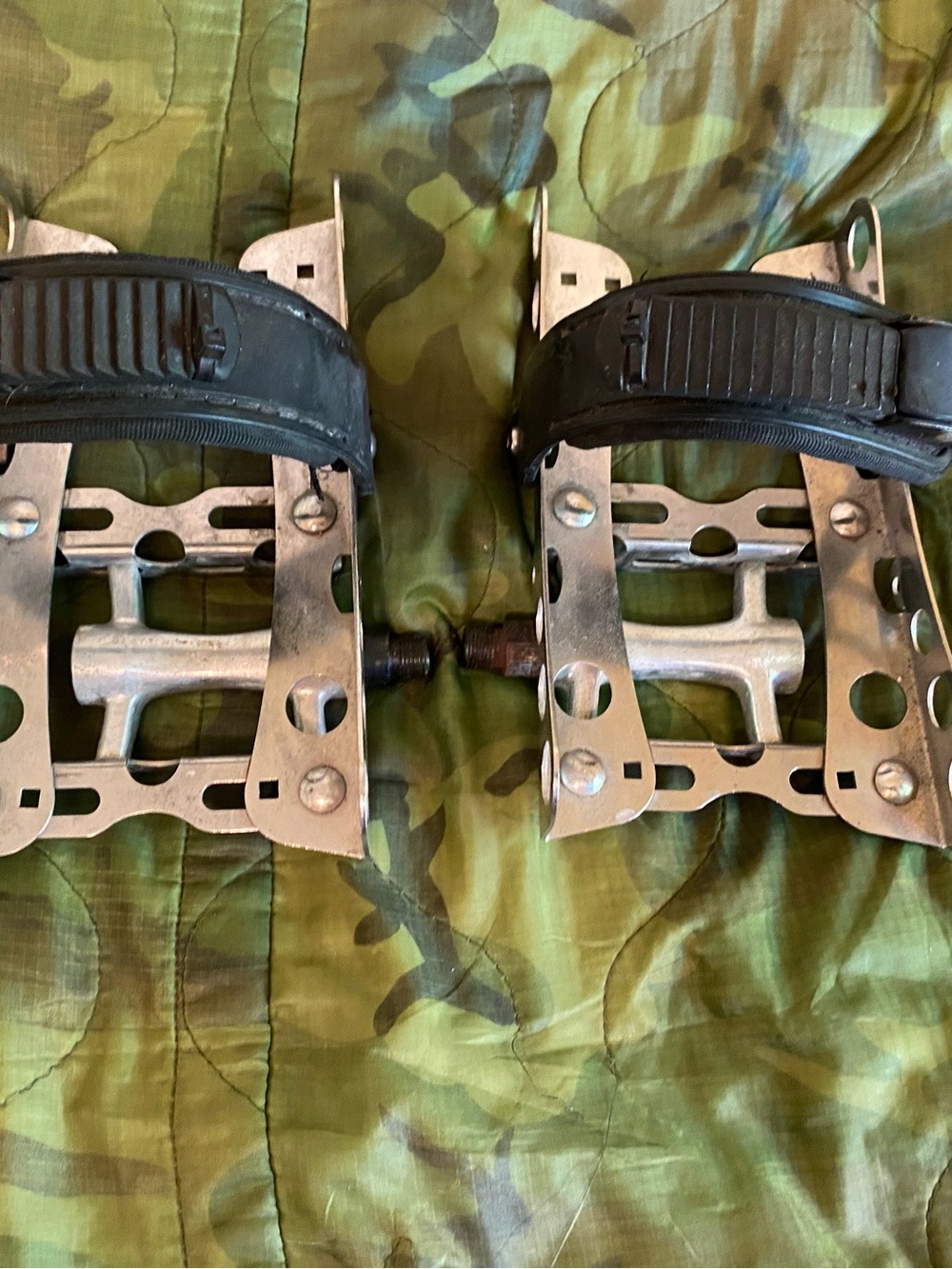 Stainless Steel Recumbent Bicycle Strap-in Pedals for Mobility Challenged Rider